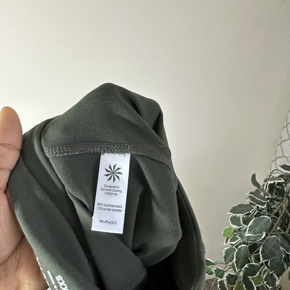 Athleta Metro Drifter Leggings High Rise Hunter Green Zip Pockets Women’s XXS - Picture 8 of 8